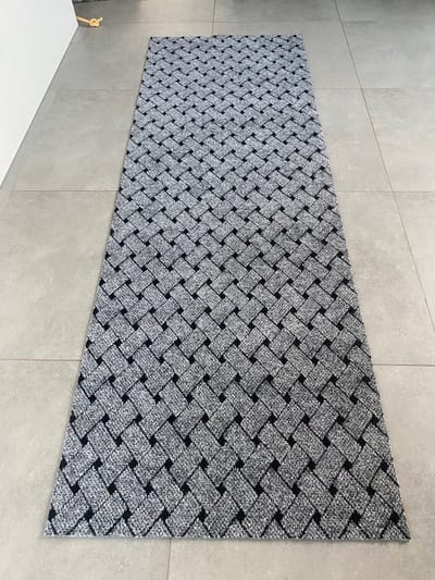 JYG Vloerkleed UNION - Keukenmat - Keukenloper - Anti Slip - 66x400cm - Grijs