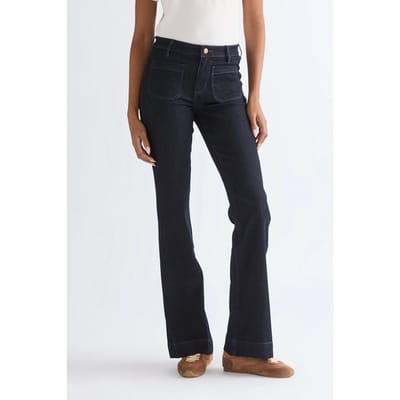 Wrangler Flare Dark Navy Blue Jeans Maat: W29L32 | Wijde Broeken Outlet | Dames | Blauw