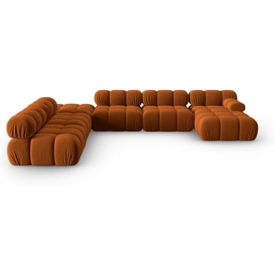 Modulaire-U-bank Tropea links velvet | Milo Casa