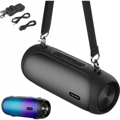Krüger & Matz Street XL Draadloze Draagbare Bluetooth Speaker Met FM Radio - RGB Verlichting - TWS Functie - Waterdicht - 30W - Zwart
