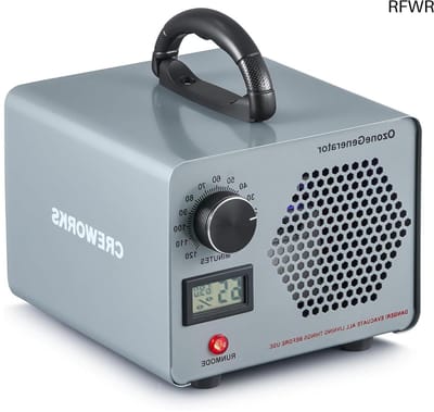 RFWR® Ozongenerator voor Luchtreiniging met Temperatuur en Luchtvochtigheid - Geurverwijdering voor Thuis en Auto