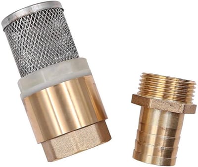 Allecto - Zuigfilterset Messing 1 Inch - Hoogwaardige Zuigmand Met