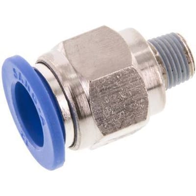 12mm x R1/8'' Messing/PA 66 Insteekfitting Buitendraad NBR [2 Stuks]