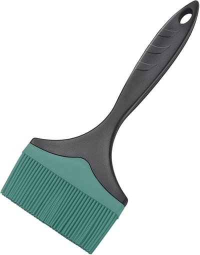 Grote siliconen gebakborstel, 10 cm extra breed, voedselkwaliteit, hittebestendig, vaatwasmachinebestendig, groen 1 stuks