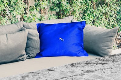 Buitenkussens - Tuin - Vintage - Blauw - Vrouw - 50x30 cm