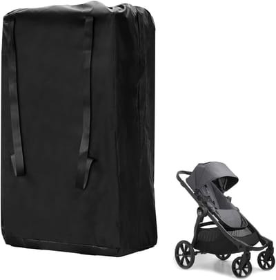 Kinderwagen transporttas - Reis en opbergtas - Veilig vervoer - Waterdicht Oxford materiaal - 95 x 58 cm - Zwart