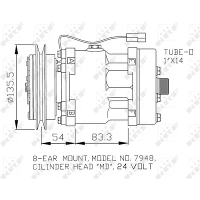 Compressor airconditioning NRF 32074