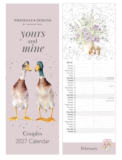 Wrendale Couples Muurkalender 2027 -'Yours and Mine' Couples Calendar 2027
