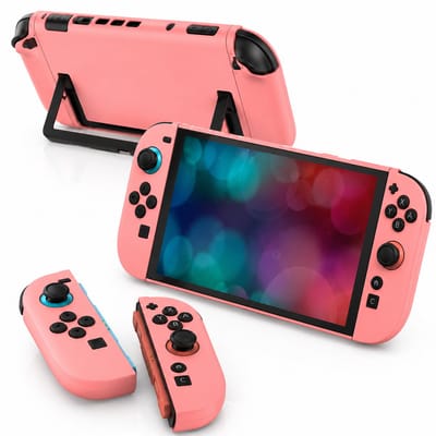 Sounix Hoesje geschikt voor Nintendo Switch 2 - Bescherm Hoesje - Kras- en stootbestendig - Roze Hoesje