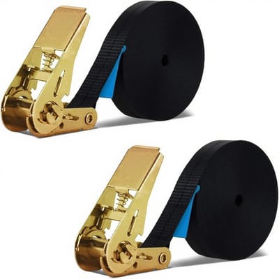BetterJonny Ratelbanden, zwart, 2 stuks x 10 m, 25 mm spanbanden met robuuste ratel voor belasting tot 1000 kg, voor motorfiets, fiets, vrachtwagen, totaal 20 m