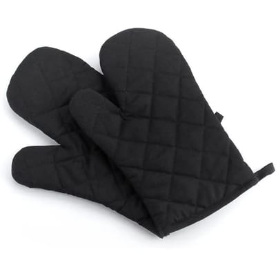 Magnetronovenhandschoen 1 stuks Antislip Wanten Geïsoleerd Keukengereedschap Bakken S Katoen Hittebestendig Accessoires black