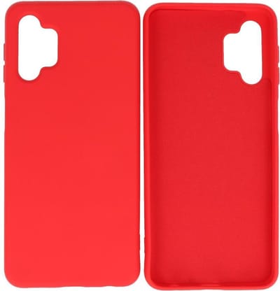 Hoesje Geschikt voor Samsung Galaxy A32 5G - Fashion Telefoonhoesje Backcover - Siliconen Hoesje - Rood