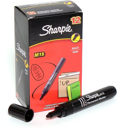Sharpie M15 permanente markers | kogelpunt | zwart | 12 stuks