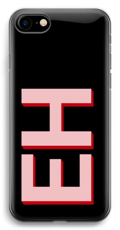 Gepersonaliseerd - Case Company® - Hoesje geschikt voor iPhone SE 2020 hoesje - Monogram - Soft Cover Telefoonhoesje - Bescherming aan alle Kanten en Schermrand