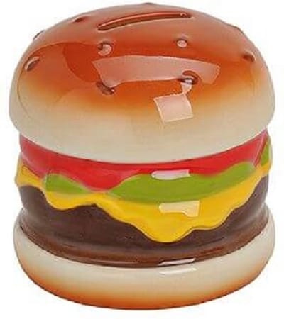 G. Wurm Hamburger spaarpot - 10 cm - aardewerk - kinderen en volwassenen - cadeau - geld sparen