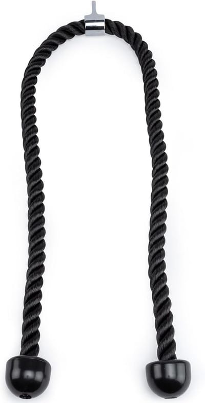 Dubbele Lengte Triceps Pull Down Touw - 55 Inch Accessoire voor Kabelmachine - Stevige Triceps Rope