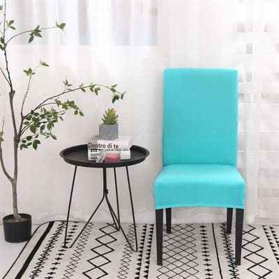 Universele eetkamerstoelhoes Geometrische elastische hoezen Stoelhoes Stretch stoelhoes voor bruiloft Hotel banket Woonkamer Universal Size hemelsblauwe kleur