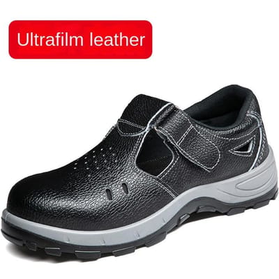 Chaussures de travail pour hommes Anti-écrasement et anti-pénétration Été Respirant Léger et Résistant à l'usure Protection de sécurité Sandales de chantier 44 black