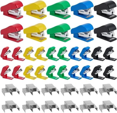 Mini Nietmachine - Compacte Nietmachine - Documenten Binden - Ultra Draagbaar Ontwerp - 30 Stuks - 5 Kleuren