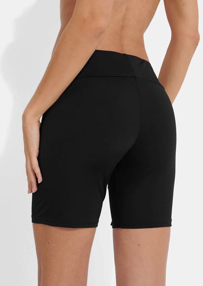 Smalle zwemshort van glad materiaal - zwart - Gr. 38 van Goldner Fashion