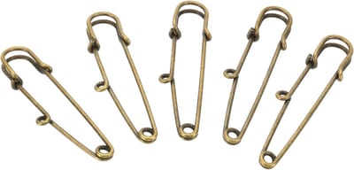20 Stuks Veiligheidspinnen van Metaal, Ideaal voor Naaiwerk, Handwerk en Dagelijks Gebruik (Bronskleur, 6.5 cm)