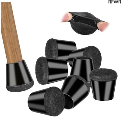 RFWR® 16 Stuks Stoelpootbeschermers - Siliconen Doppen voor Meubelpoten met Vilt
