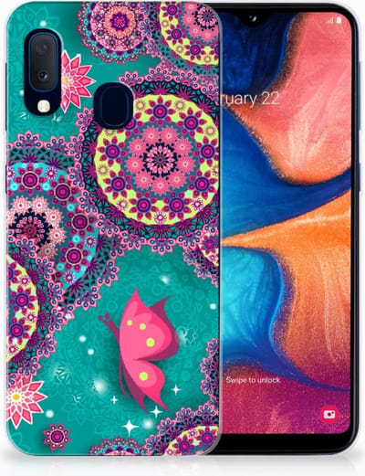 Samsung Galaxy A20e Hoesje maken Cirkels en Vlinders