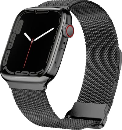 Strap-it Milanese band - Geschikt voor Apple Watch bandje - Series 1/2/3/4/5/6/7/8/9/10/11/SE/SE2/SE3 - Zwart - Luxe RVS bandje met magneet sluiting - Milanees iWatch bandje voor maat: 38 / 40 / 41 / 42mm