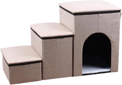 Hondentreden - Honden trap - Huisdier klimhulp - Stabiliteit gegarandeerd - 3 treden - Meerkleurig