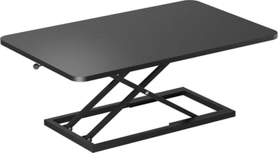 Bureau Verhoger - Sta Bureau Converter - Ergonomisch Werken - Schaar Lift Mechanisme - 81 cm Breed - Zwart