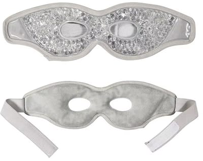 Oogmasker voor Gezwollen Ogen – Herbruikbaar Warm en Koud Kompres Gel – Verkoelend Oogmasker voor Droge Ogen, Stress, Huidverzorging, Puffiness en Vermoeide Ogen- Grijs