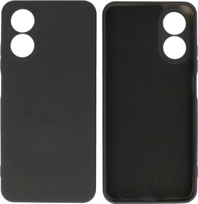 Fashion Backcover Telefoonhoesje - Color Hoesje - Geschikt voor de Oppo A78 - Zwart