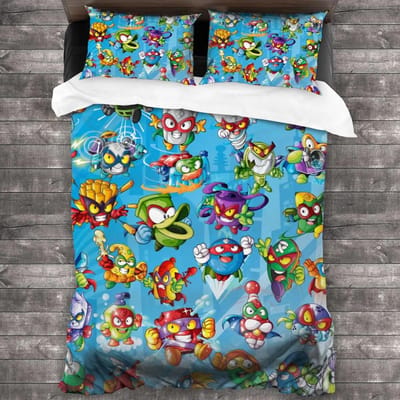 Super Zings Beddengoed Collectie Enkel Twin Vol Queen King Size Bed Collectie Volwassen Kinder Slaapkamer Dekbedovertrek Collecties 3D Print Anime Spel 011 EU single(135x200cm)