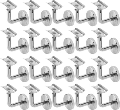 20 stuks Leuninghouder Opschroef - roestvrij staal wandgemonteerde leuningbeugels leuning trap muurbeugel, voor indoor muur loft ouderen leuningen gang steunstang