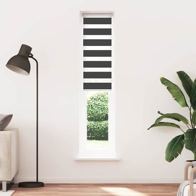 vidaXL - Zebra - rolgordijn - 45x230 - cm - stofbreedte - 40,9 - cm - zwart