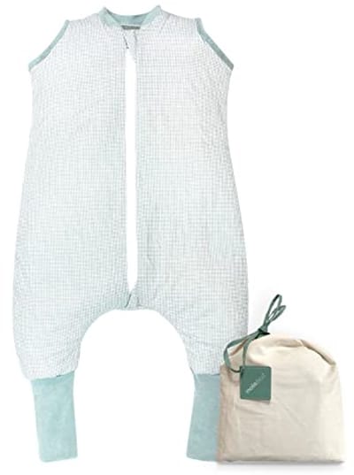 Pyjama met antislip sokken voor baby's, 1,0 TOG, 100% katoen, ideaal voor lente en herfst, 60 cm (6 maanden)