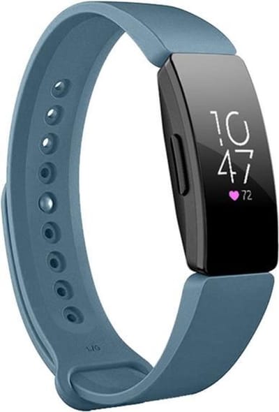 By Qubix - Compatible Fitbit bandje - Geschikt voor fitbit Inspire 1 / HR / Ace 2 siliconen bandje - Maat: Small - Grijsblauw