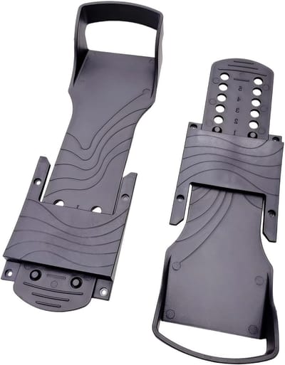 Voetpedalen Roeimachine - Oefen Accessoires - Intensieve Training - Schokabsorberend Ontwerp - 35 x 10.7 cm - Meerkleurig