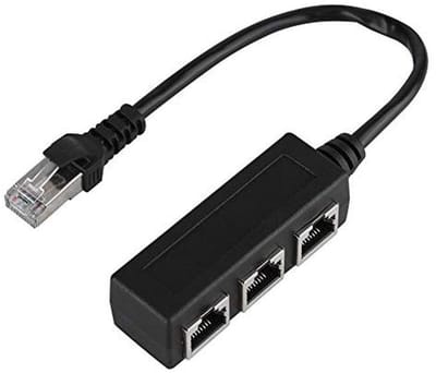 Ethernet Splitter RJ45 Adapter 1 naar 3 - Netwerk LAN Verdeeladapter