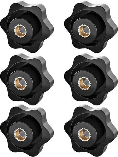 Dailygoods - Stervormige knopmoer M8 - Klemknop voor mechanische toepassingen - Gekartelde moer - M8 klemmoer - Ideaal voor industrie en meubels - Voo...