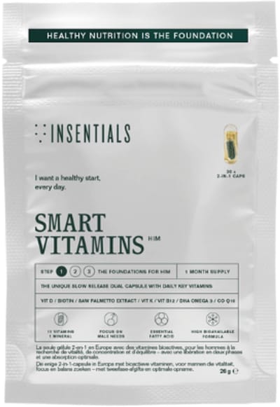 Insentials Smart - Multivitamine Man - 30 Capsules - DHA Omega 3 - Vitamine D3 - Co-enzym Q10 - Zaagpalm extract - Dagelijks gebruik - Voedingssupplement voor Mannen