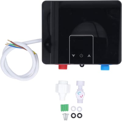 Doorstroomverwarmer Elektrisch - Directe Waterverwarmer - Direct Warm Water - Snelle Verwarming - 5.5 KW - Zwart