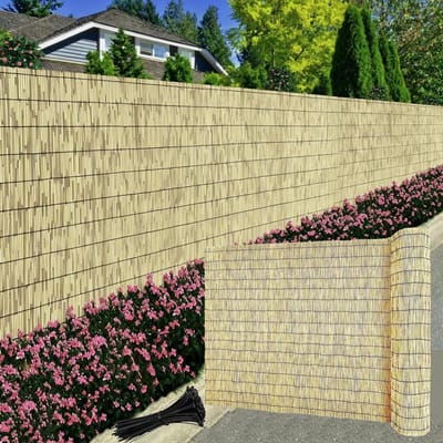 Rieten Scherm - Natuurlijke Tuinafscherming - Privacy Creëren - Ademend en Flexibel - 11m Lang - Natuurlijk