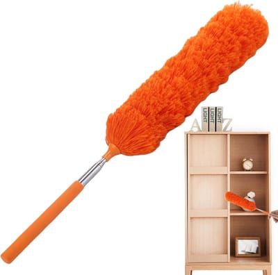 Telescopische Stofdoek - Plumeau Uitschuifbaar - Stof Verwijderen - Flexibele Reiniging - 38 cm - Oranje