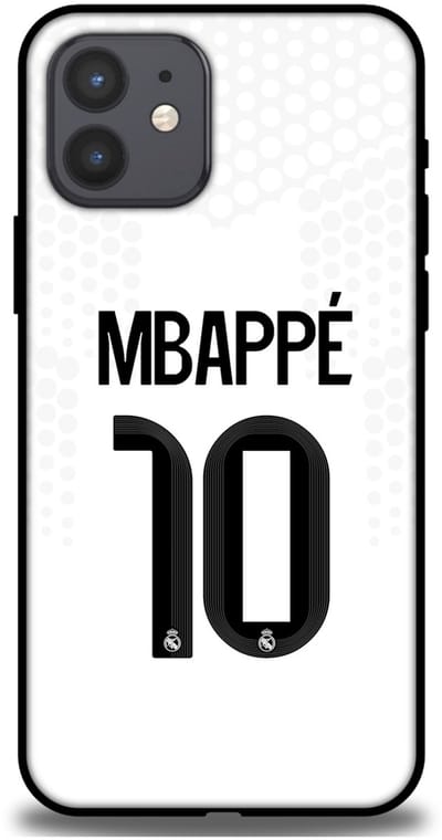 Mbappé 10 Real Madrid telefoonhoesje - Apple iPhone 12 - Backcover Softcase - Wit