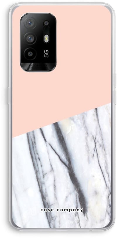 Case Company® - Hoesje geschikt voor Oppo A94 5G hoesje - A touch of peach - Soft Cover Telefoonhoesje - Bescherming aan alle Kanten en Schermrand