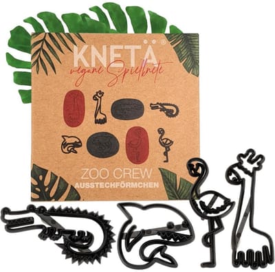 KNETA Stempelset 2D - Zoo Crew - Bevat 4 Dieren - In Geschenkdoos - 3 Jaar