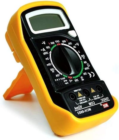 Digitale multimeter - Elektrische tester - Elektra meten - Full-scale overbelastingsbeveiliging - 138mm x 69mm x 31mm - Zwart