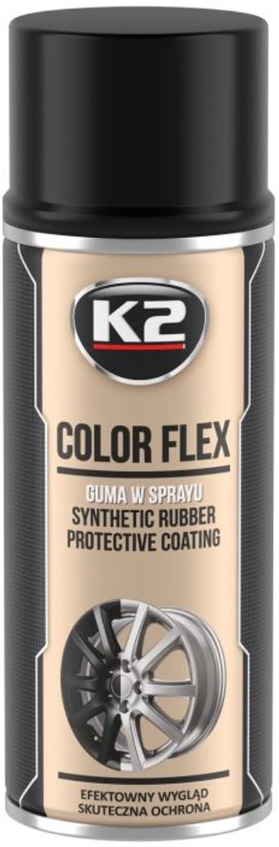 K2 L343CP Serie - Spray Gummi - 400ml - Zwart - Glans