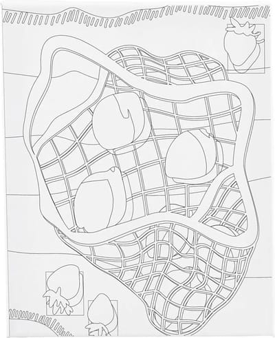 Creativ Company Schildercanvas met print Citrusvruchten 24x30 cm